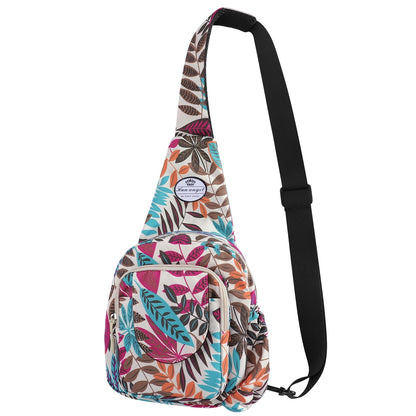HAWEE Crossbody Sling Bags for Women, Small Sling Shoulder Backpack with Convertable Strap Fashionable Travel Chest Pack for Trip Sports Work