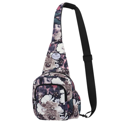 HAWEE Crossbody Sling Bags for Women, Small Sling Shoulder Backpack with Convertable Strap Fashionable Travel Chest Pack for Trip Sports Work