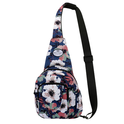 HAWEE Crossbody Sling Bags for Women, Small Sling Shoulder Backpack with Convertable Strap Fashionable Travel Chest Pack for Trip Sports Work