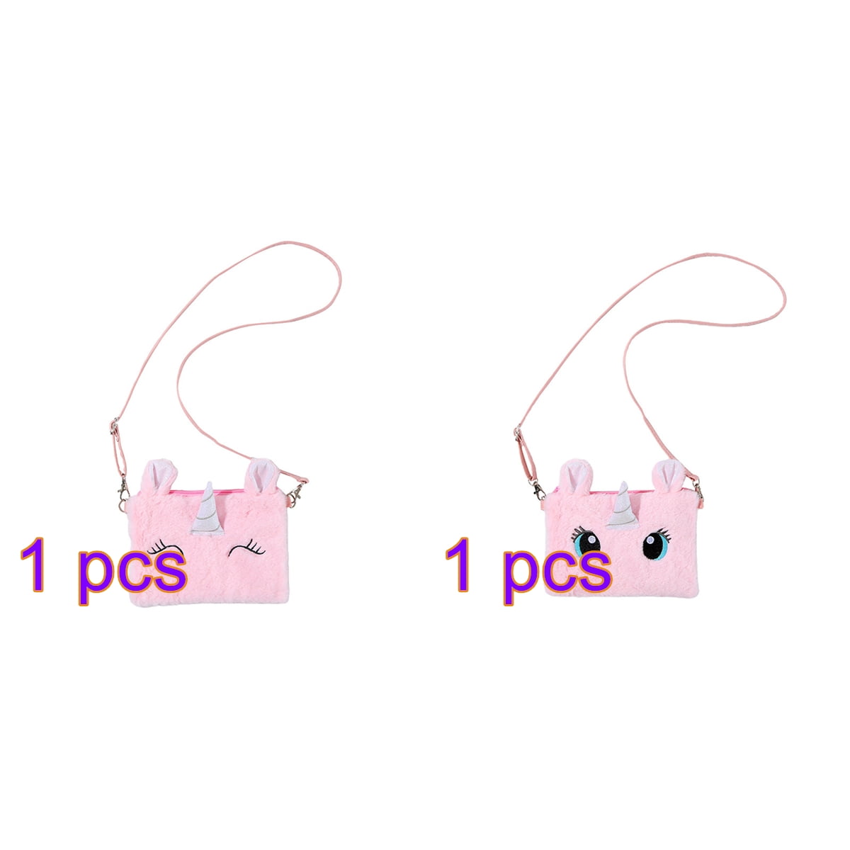 HAWEE Cartoon Girls Plush Purses and Handbags Unicorn Coin Wallet Pouch Girl Money Change Purse Shoulder Bag