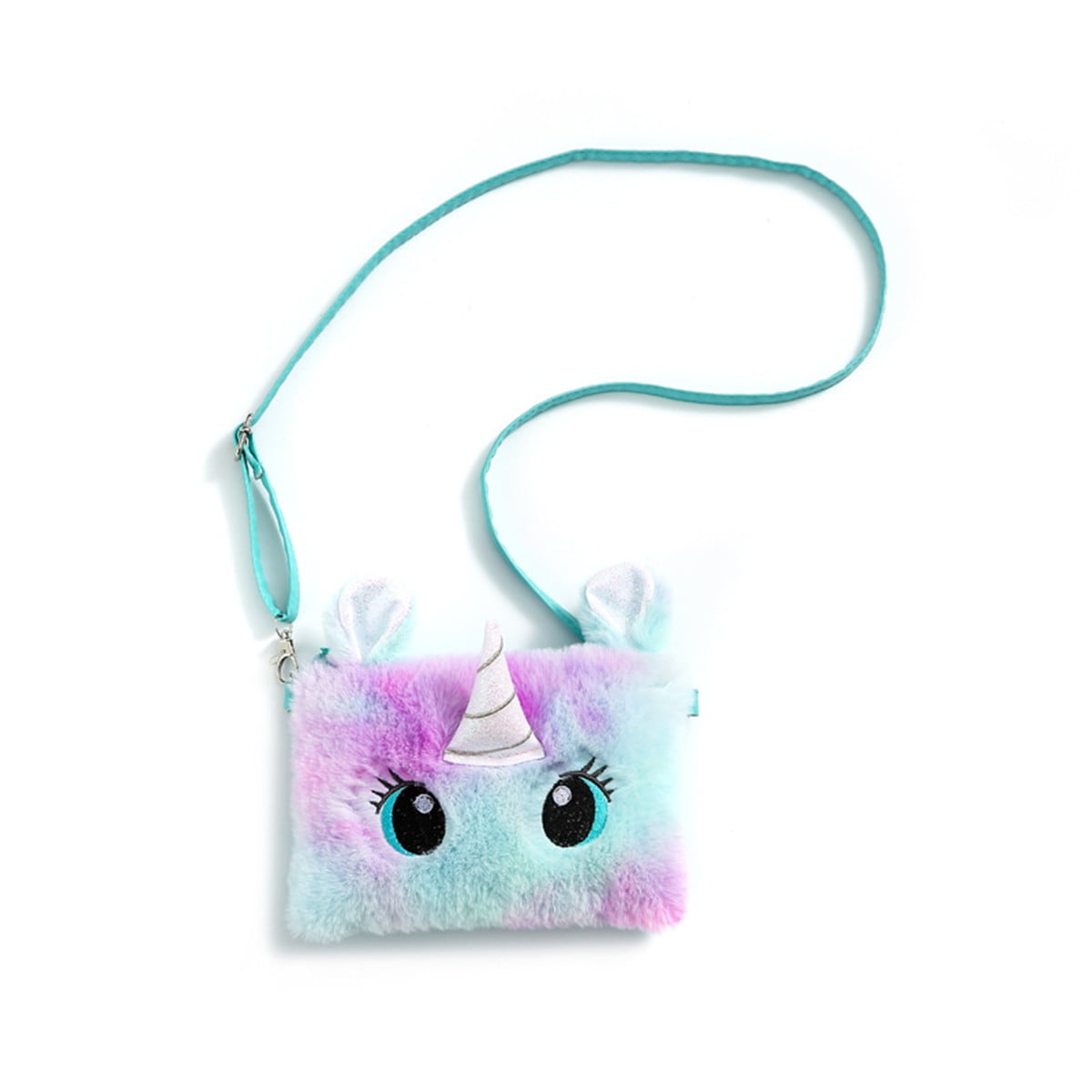 HAWEE Cartoon Girls Plush Purses and Handbags Unicorn Coin Wallet Pouch Girl Money Change Purse Shoulder Bag