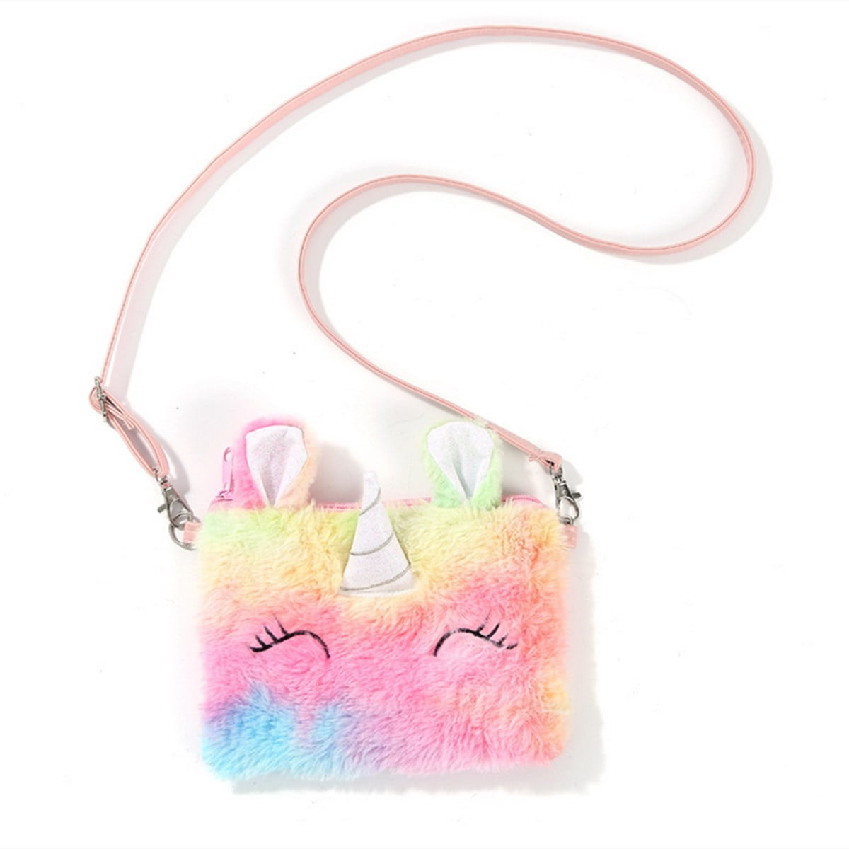 HAWEE Cartoon Girls Plush Purses and Handbags Unicorn Coin Wallet Pouch Girl Money Change Purse Shoulder Bag