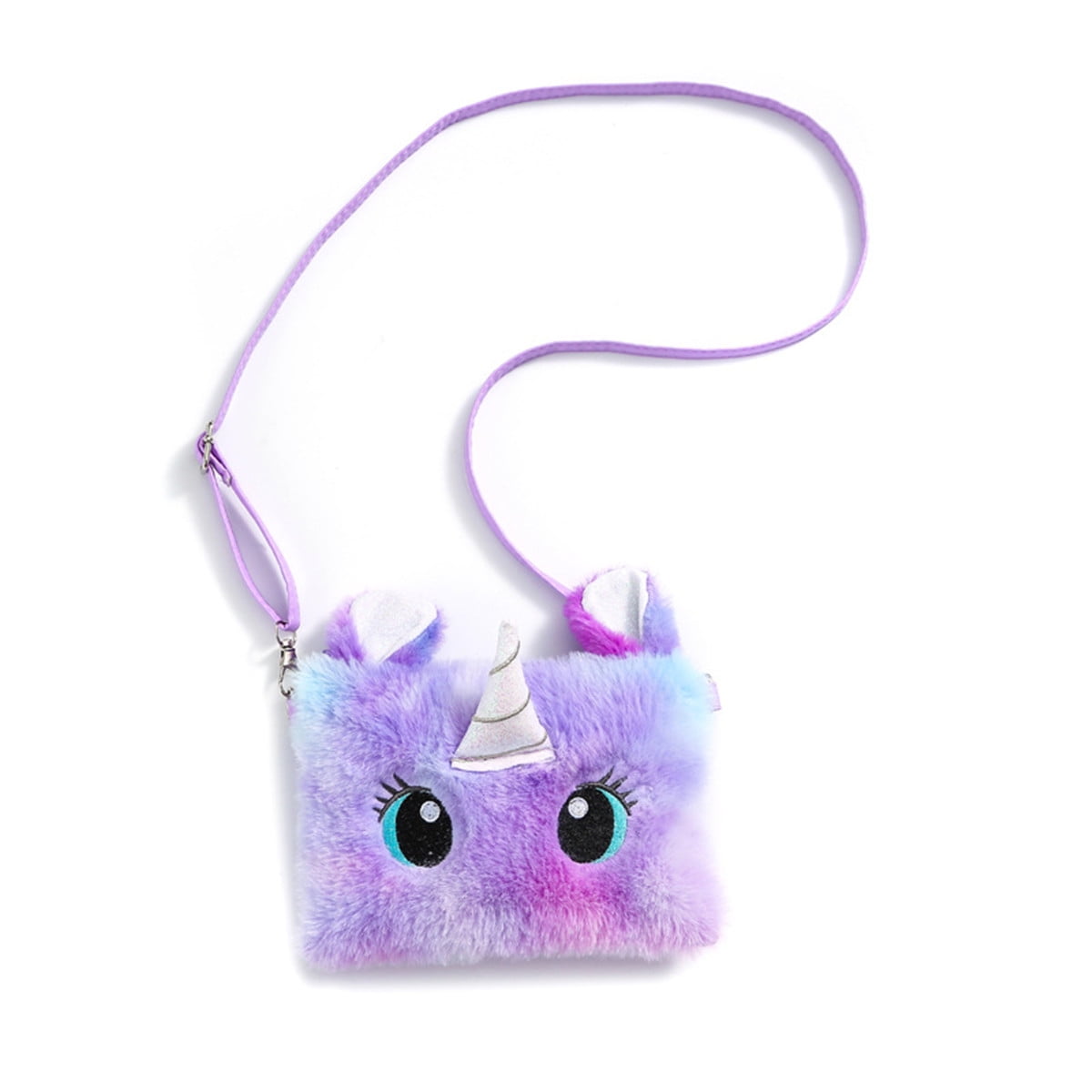 HAWEE Cartoon Girls Plush Purses and Handbags Unicorn Coin Wallet Pouch Girl Money Change Purse Shoulder Bag