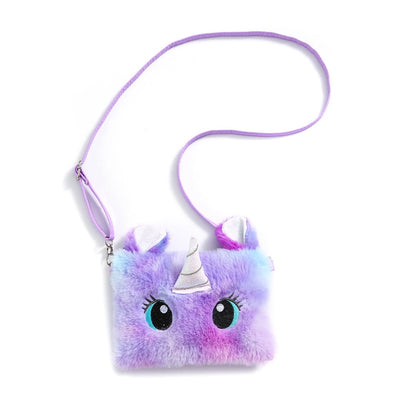 HAWEE Cartoon Girls Plush Purses and Handbags Unicorn Coin Wallet Pouch Girl Money Change Purse Shoulder Bag