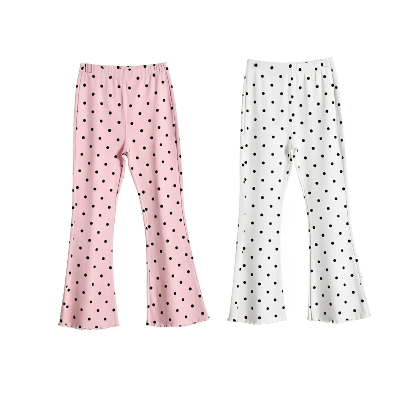 HAWEE Girls Flare Leggings 2-14 Years High-Waisted Bell Bottom Yoga Pants, Soft Cotton Dance Tights, 4 Pack Toddler to Teen Flared Pants