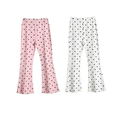 HAWEE Girls Flare Leggings 2-14 Years High-Waisted Bell Bottom Yoga Pants, Soft Cotton Dance Tights, 4 Pack Toddler to Teen Flared Pants