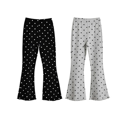 HAWEE Girls Flare Leggings 2-14 Years High-Waisted Bell Bottom Yoga Pants, Soft Cotton Dance Tights, 4 Pack Toddler to Teen Flared Pants