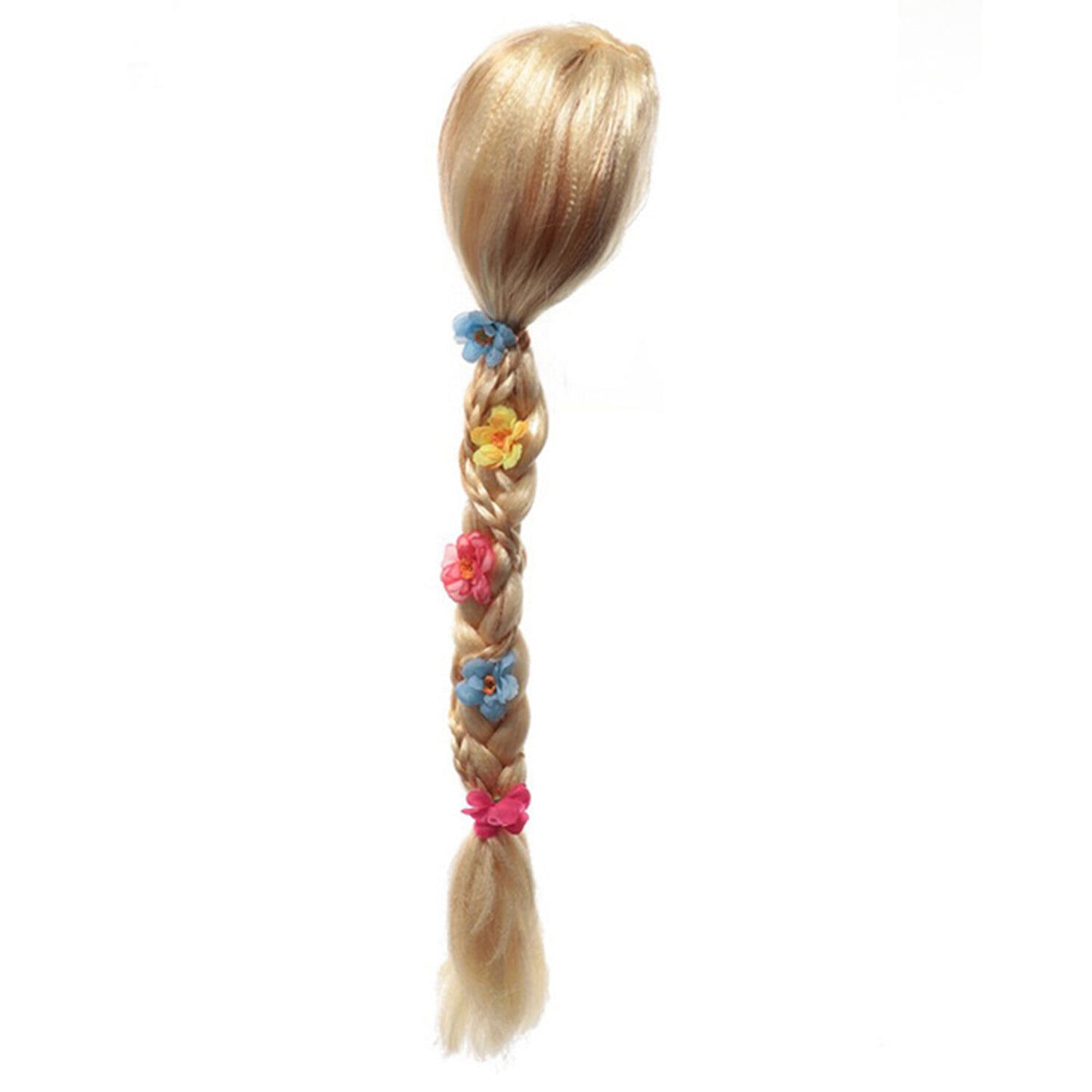 HAWEE Girls Blonde Long Braided Wig, Synthetic Costume Wig