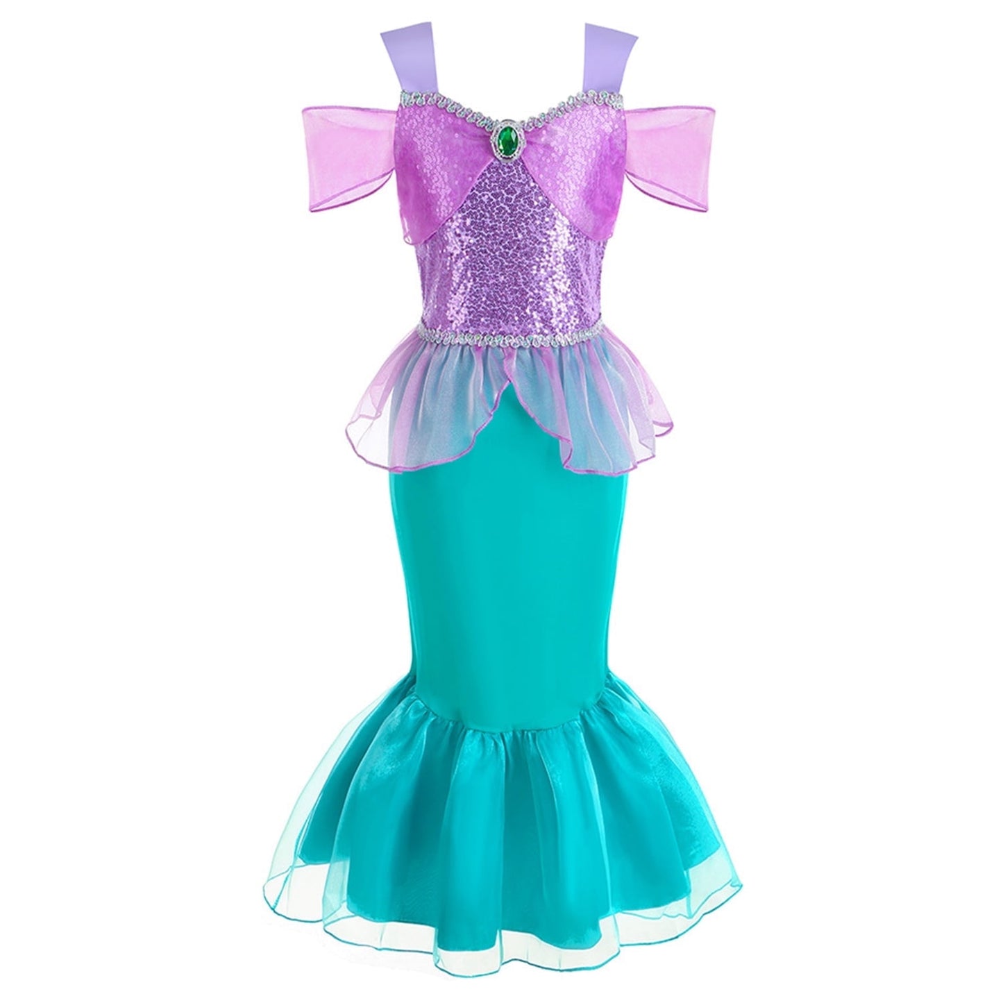 HAWEE Little Girls Mermaid Costume Princess Dress Halloween Outfits Cosplay Fancy Dress