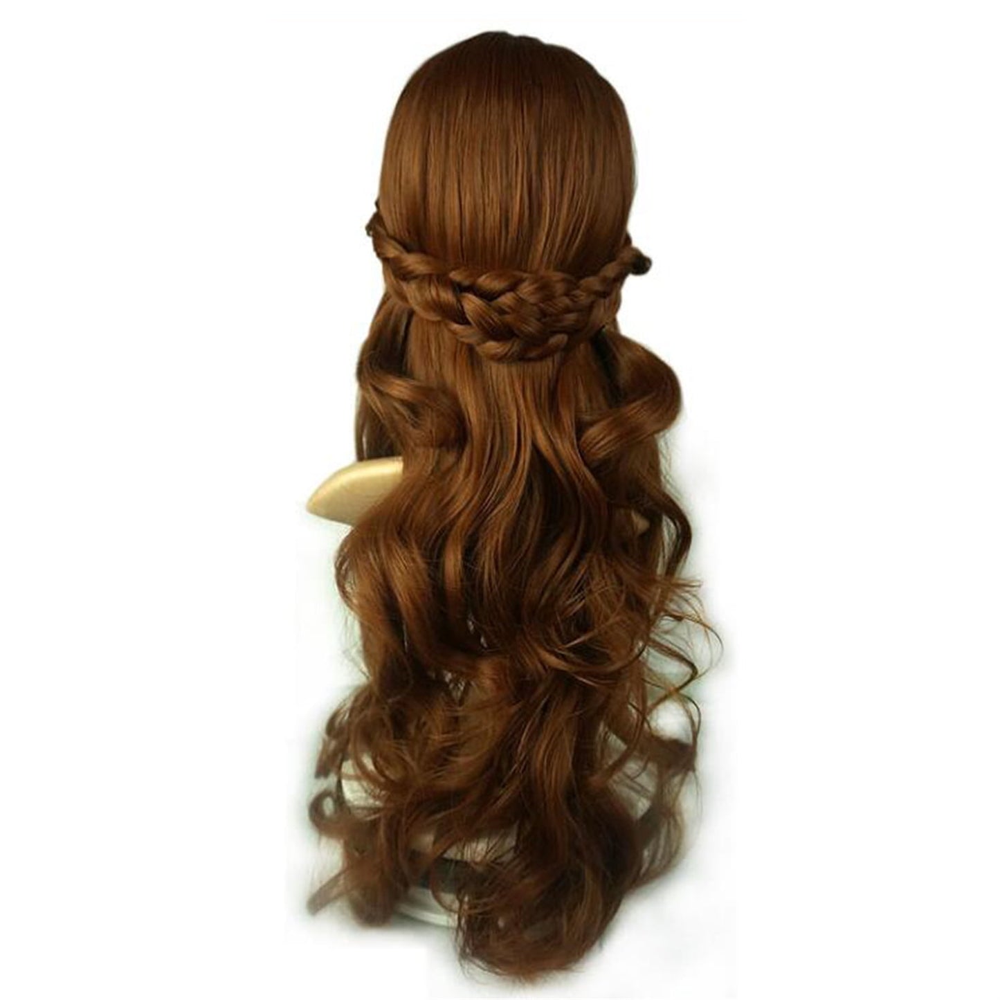 HAWEE Girls Blonde Long Braided Wig, Synthetic Costume Wig