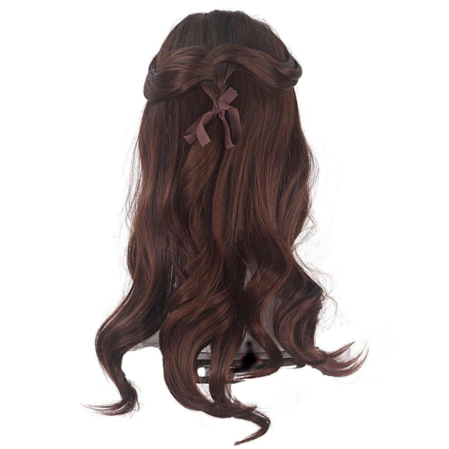 HAWEE Girls Blonde Long Braided Wig, Synthetic Costume Wig