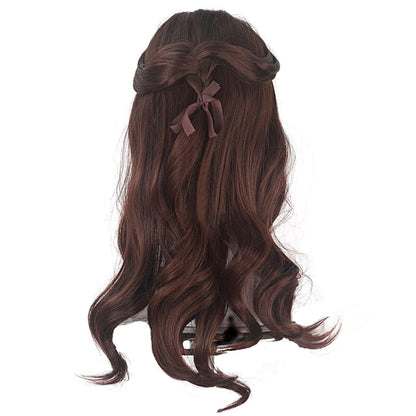 HAWEE Girls Blonde Long Braided Wig, Synthetic Costume Wig