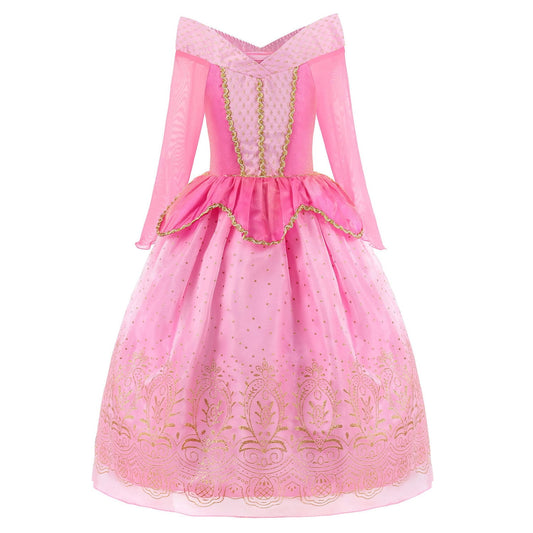HAWEE Princess Dress up Birthday Halloween Party Fairy Pink Costume for Toddler/Little Girls