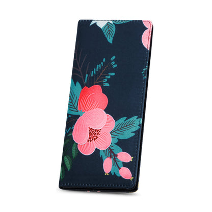HAWEE Slim Bifold Wallet for Women, RFID Blocking Long Purse Thin Travel Credit Card Holder