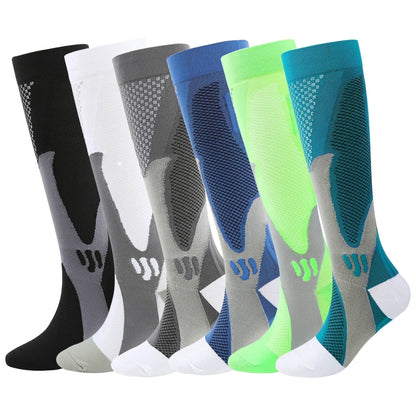 KAWELL 6 Pairs Compression Socks for Women and Men 20-30mmHg Circulation Support Socks