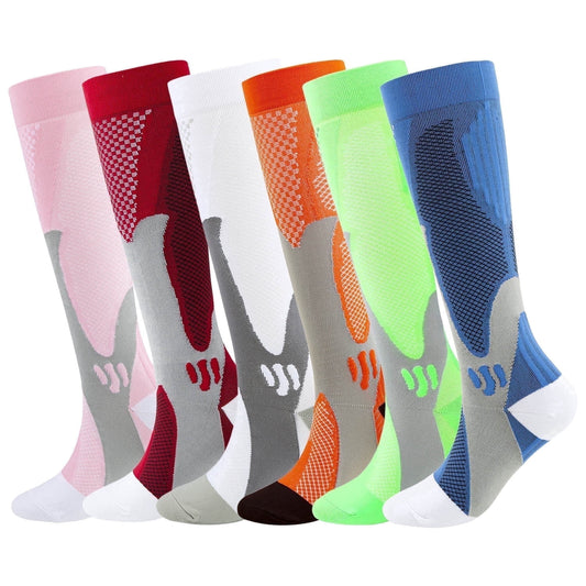KAWELL 6 Pairs Compression Socks for Women and Men 20-30mmHg Circulation Support Socks