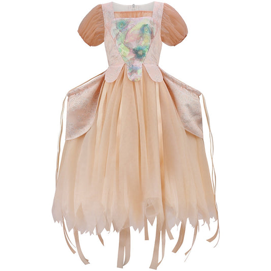 KAWELL Animation Costume Champagne Princess Dress Up, Kids Halloween Cosplay Party Outfit, Academy Uniform School Suits, Evening Gown for Girls 4-12 Years