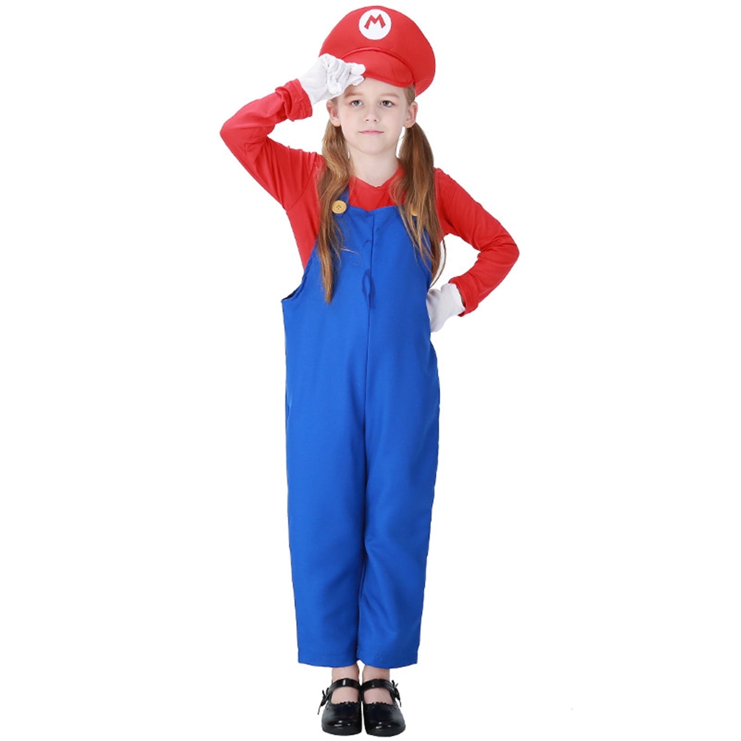KAWELL Super Bros Costume for Adults Unisex Cap Gloves Fake Accessory Kit for Cosplay Halloween for Women Men