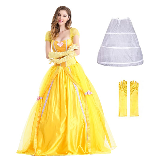 Phenas Belle Dress Beauty and Beast Costume for Women Belle Cosplay Princess Dress Up Clothes Halloween