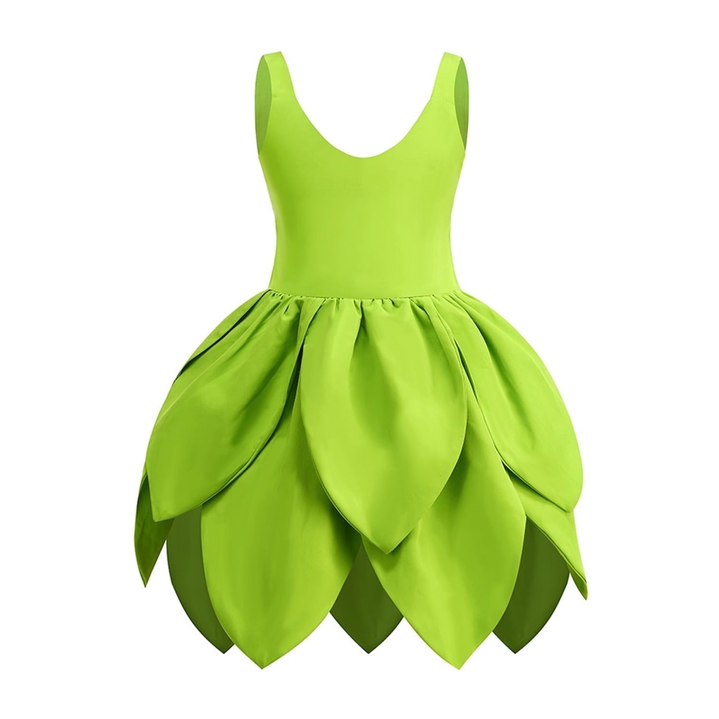 KAWELL Princess Green Fancy Fairy Costume for Girls Fancy Halloween Birthday Party Outfit Fairy Dress with Accessories
