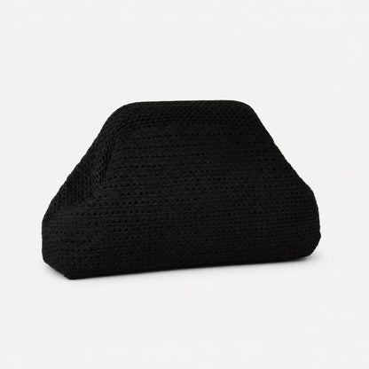 LOEL Knitted Clip-Frame Clutch Bag for Women - Lightweight Polyester Cloud Pouch, Evening & Daily Purse