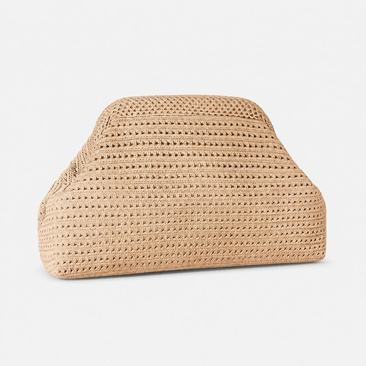 LOEL Knitted Clip-Frame Clutch Bag for Women - Lightweight Polyester Cloud Pouch, Evening & Daily Purse
