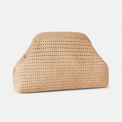 LOEL Knitted Clip-Frame Clutch Bag for Women - Lightweight Polyester Cloud Pouch, Evening & Daily Purse