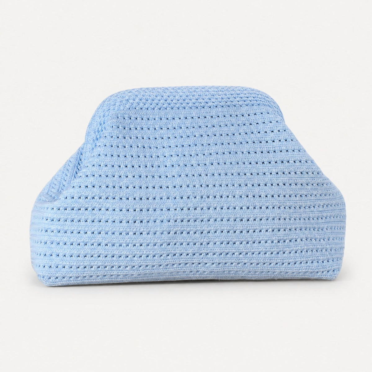 LOEL Knitted Clip-Frame Clutch Bag for Women - Lightweight Polyester Cloud Pouch, Evening & Daily Purse