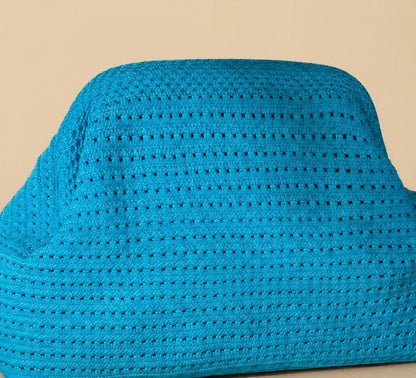 LOEL Knitted Clip-Frame Clutch Bag for Women - Lightweight Polyester Cloud Pouch, Evening & Daily Purse