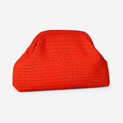 LOEL Knitted Clip-Frame Clutch Bag for Women - Lightweight Polyester Cloud Pouch, Evening & Daily Purse