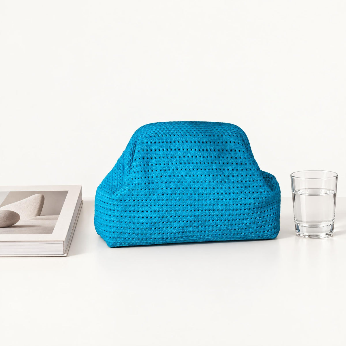 LOEL Knitted Clip-Frame Clutch Bag for Women - Lightweight Polyester Cloud Pouch, Evening & Daily Purse