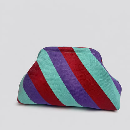 LOEL Knitted Clip-Frame Clutch Bag for Women - Lightweight Polyester Cloud Pouch, Evening & Daily Purse