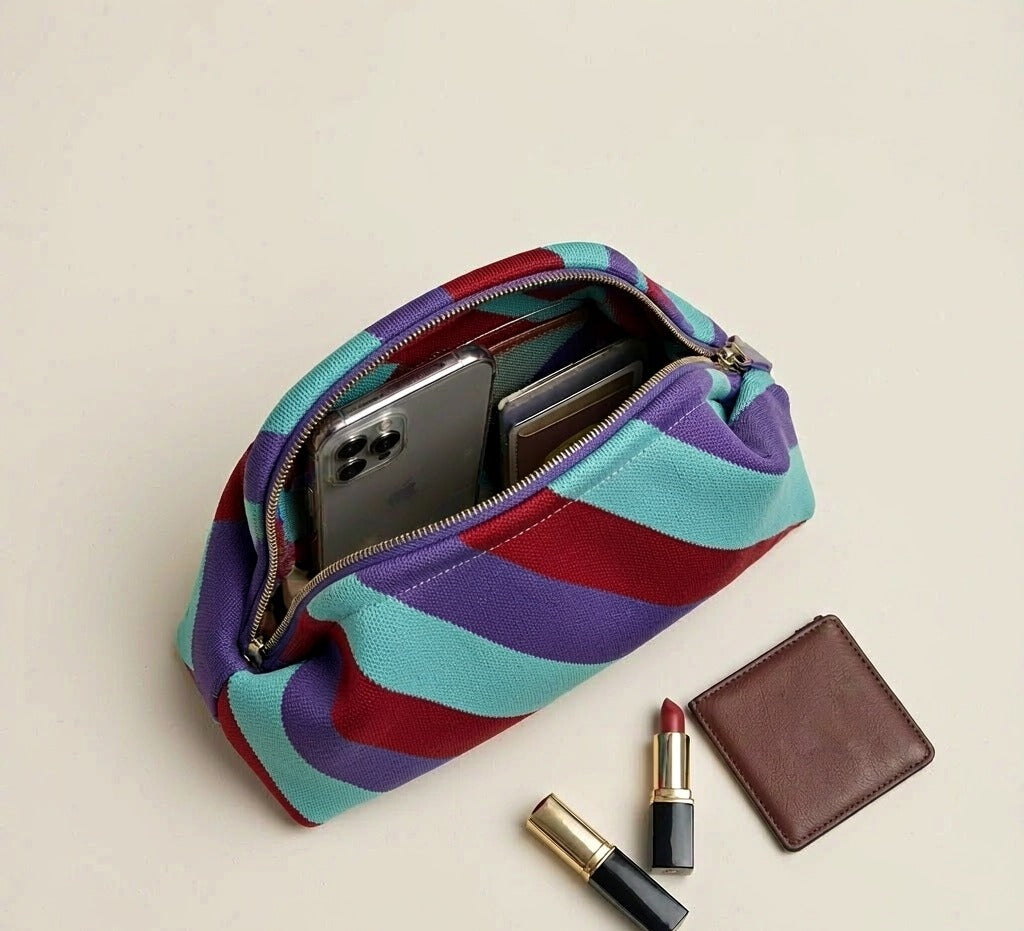 LOEL Knitted Clip-Frame Clutch Bag for Women - Lightweight Polyester Cloud Pouch, Evening & Daily Purse
