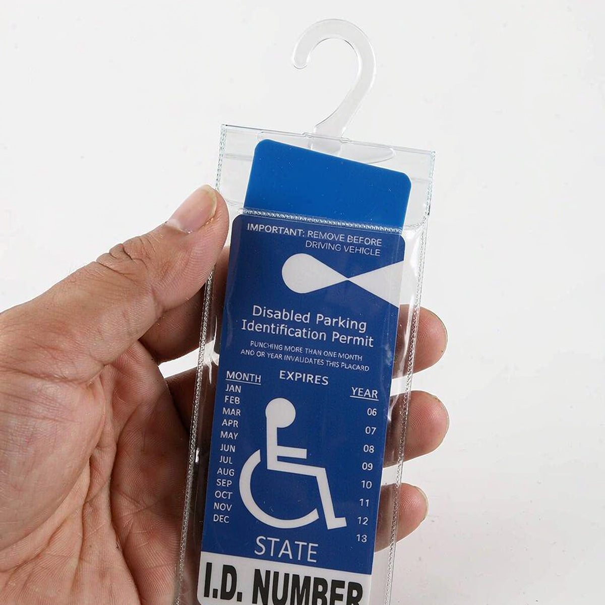 Sliding placard into top-opening sleeve