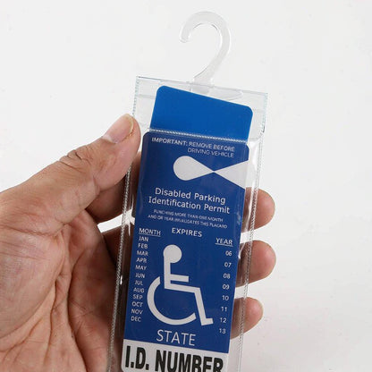 Sliding placard into top-opening sleeve