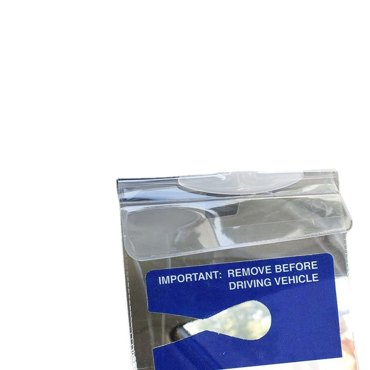 Crystal clear PVC pocket close-up