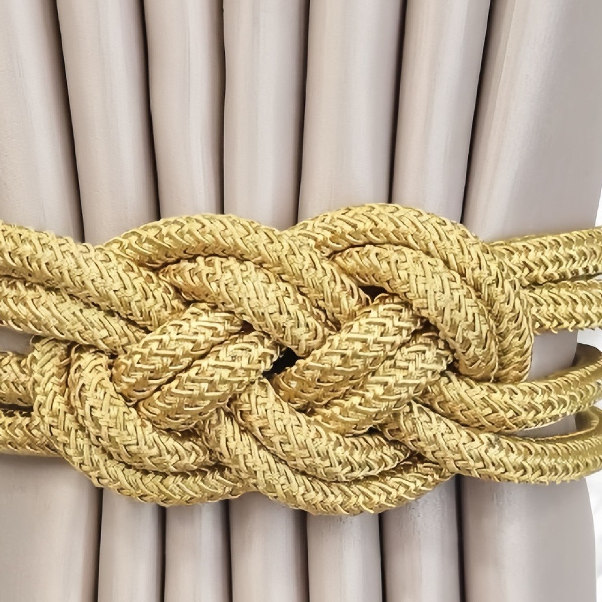 Handwoven knot braid close-up