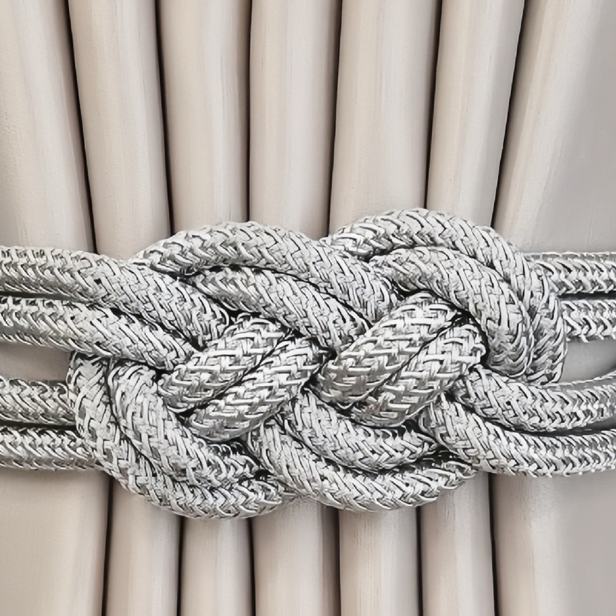 Handwoven knot braid close-up