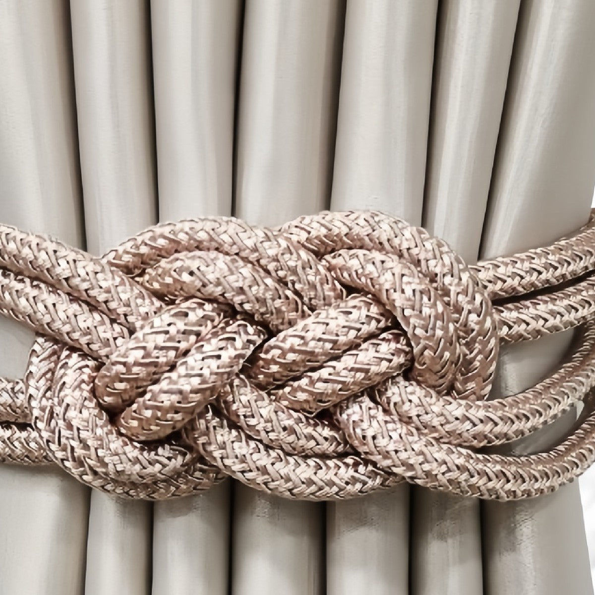 Handwoven knot braid close-up