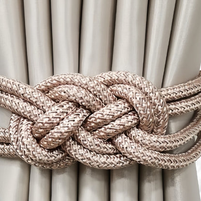 Handwoven knot braid close-up