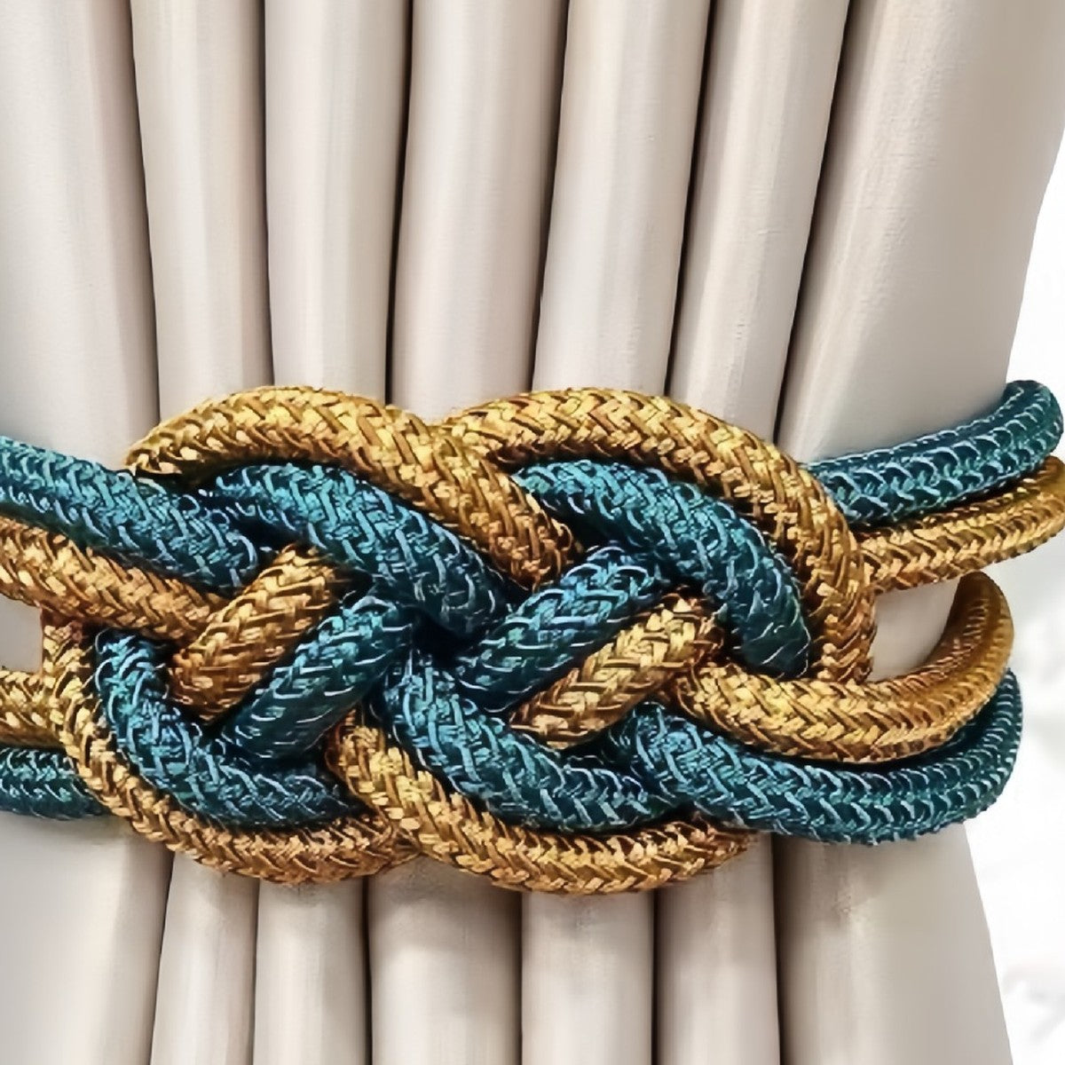 Handwoven knot braid close-up