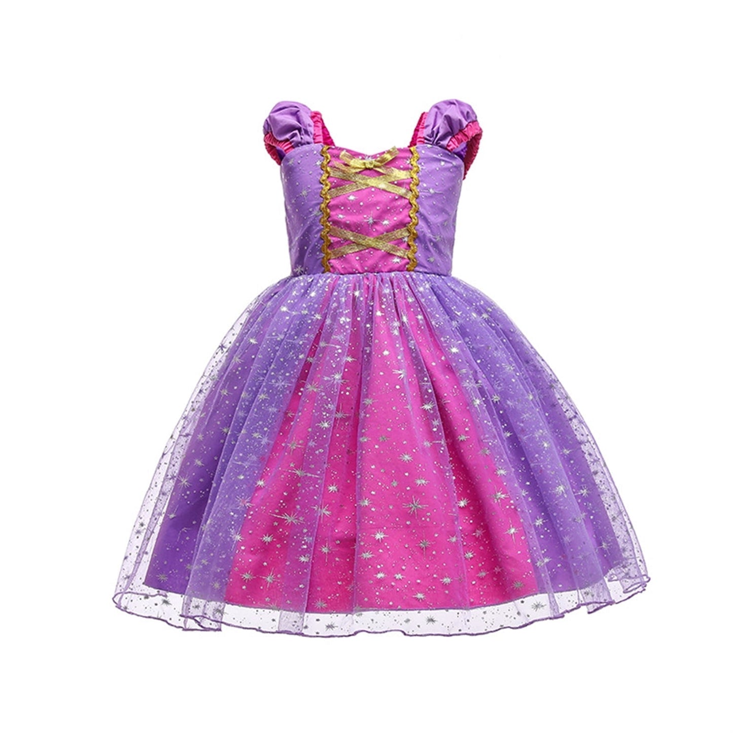LOEL Girls Princess Dresses Birthday Cosplay Party Fairy Dress up Purple Dress