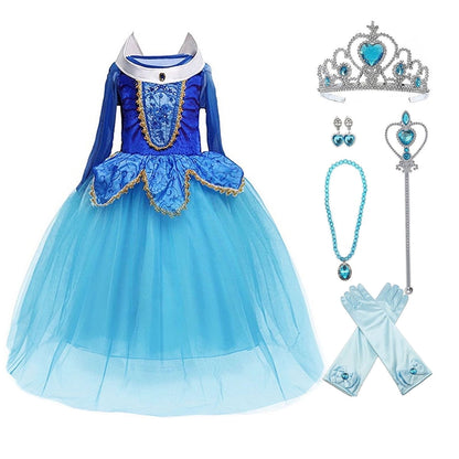 HAWEE Little Girls Princess Dress Cosplay Off Shoulder Pink Dress Halloween Fancy Dress Age 3-8Y