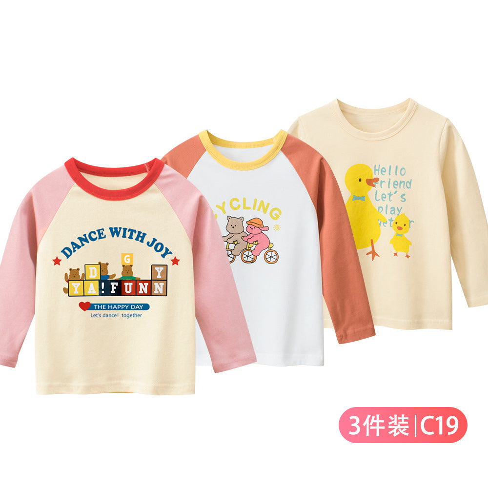 27home品牌童装秋季新品批发 女童韩版长袖T恤宝宝衣服一件代销