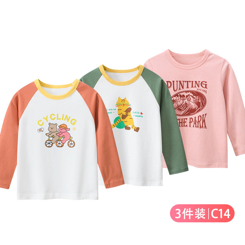 27home品牌童装秋季新品批发 女童韩版长袖T恤宝宝衣服一件代销