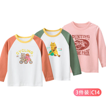 27home品牌童装秋季新品批发 女童韩版长袖T恤宝宝衣服一件代销