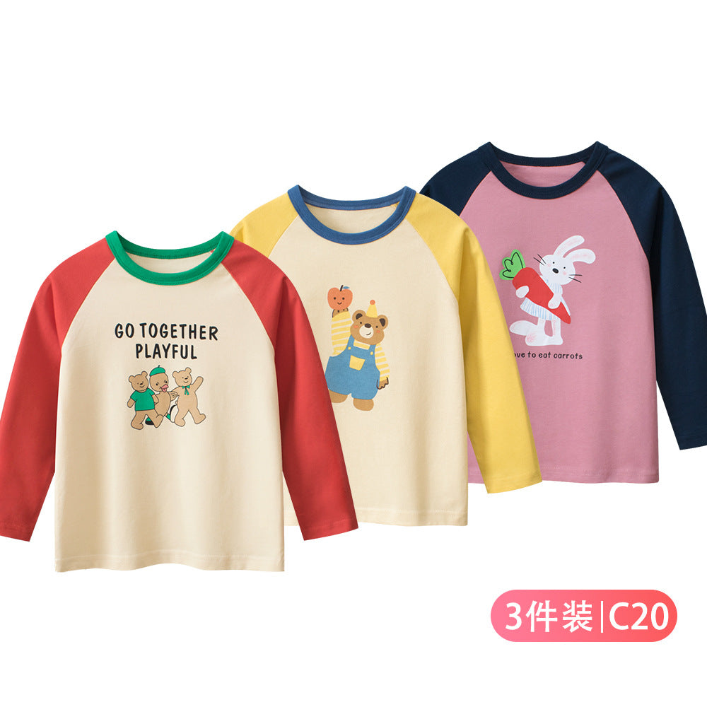 27home品牌童装秋季新品批发 女童韩版长袖T恤宝宝衣服一件代销