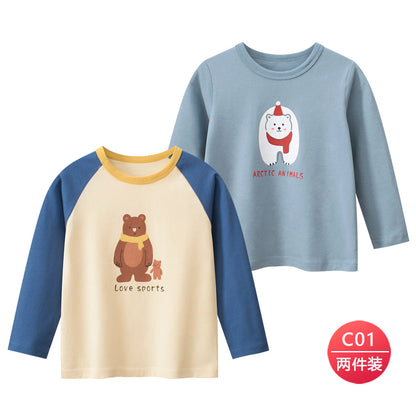27home品牌童装秋季新品批发 女童韩版长袖T恤宝宝衣服一件代销