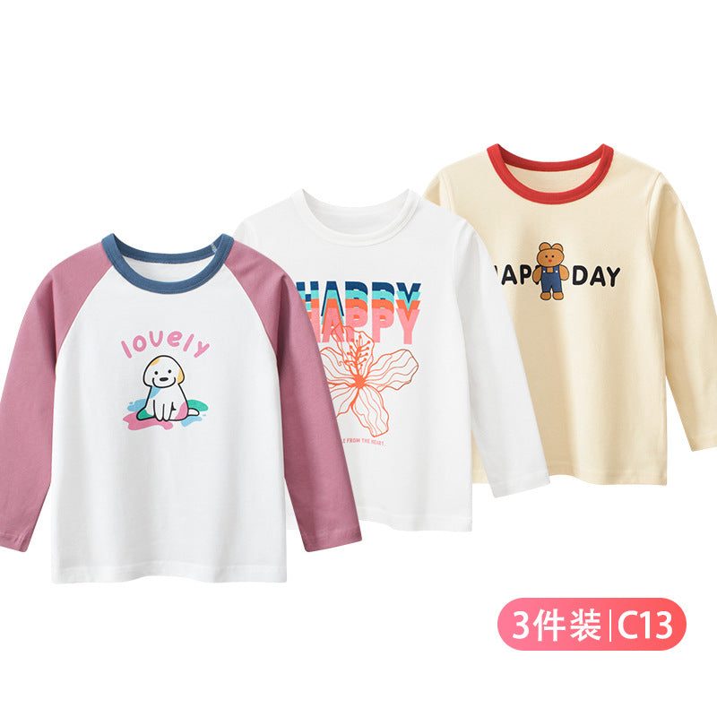 27home品牌童装秋季新品批发 女童韩版长袖T恤宝宝衣服一件代销