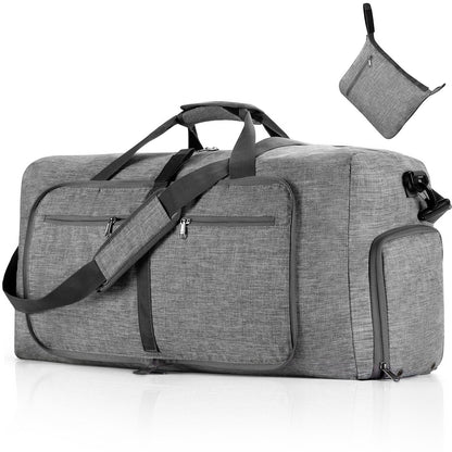 Phenas 115L/85L/65L Large Duffle Bag, Foldable Travel Gym Bag with Shoe Compartment, Lightweight Water Repellent Tear Resistant for Camping, Weekender, Overnight Travel